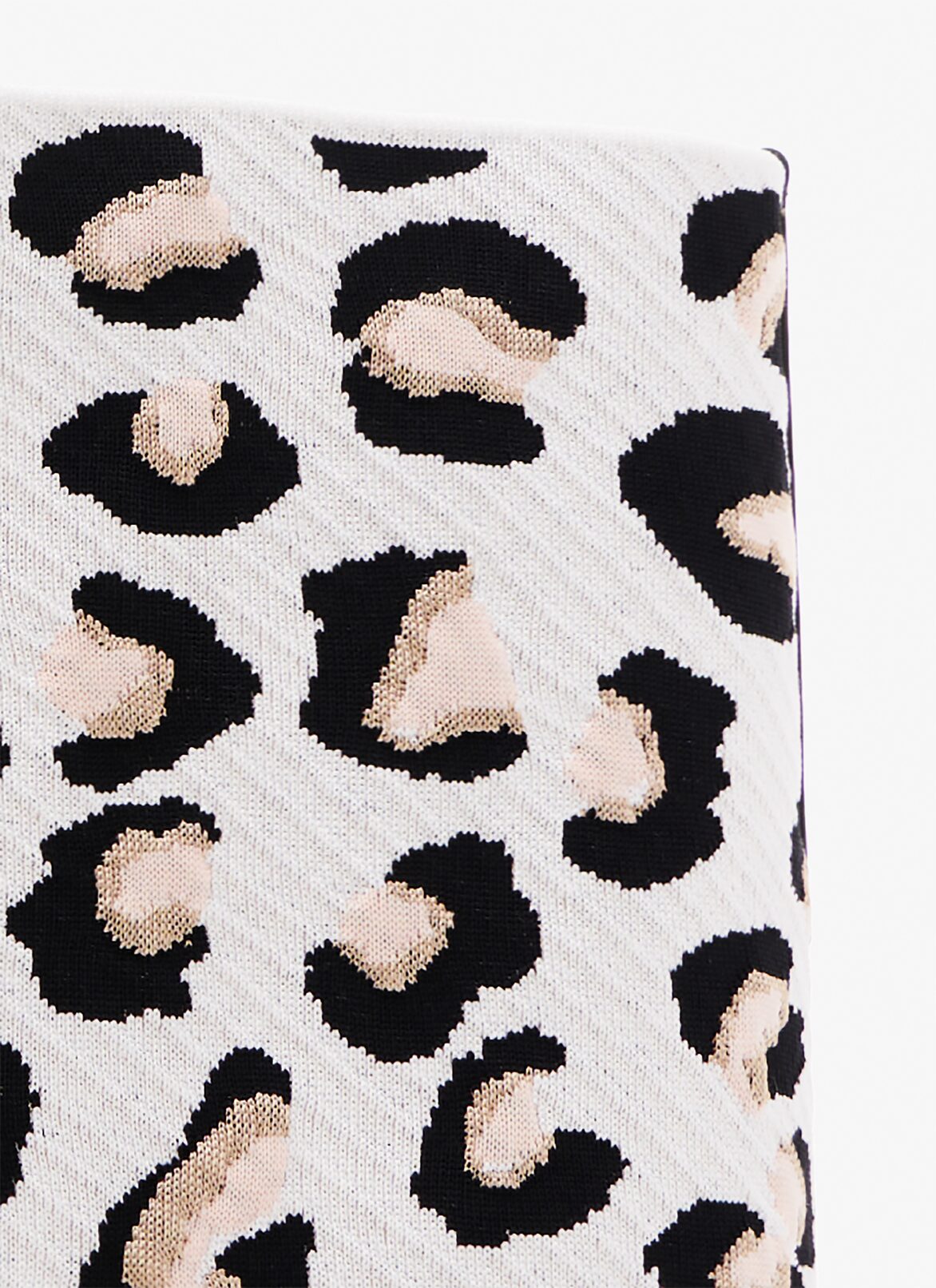 ニットラージトートバッグ ALAÏA ホワイト/ブラック ニットラージトートバッグ